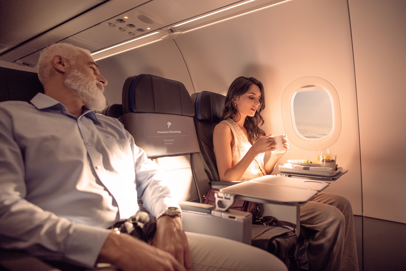 Classe premium economy da Latam