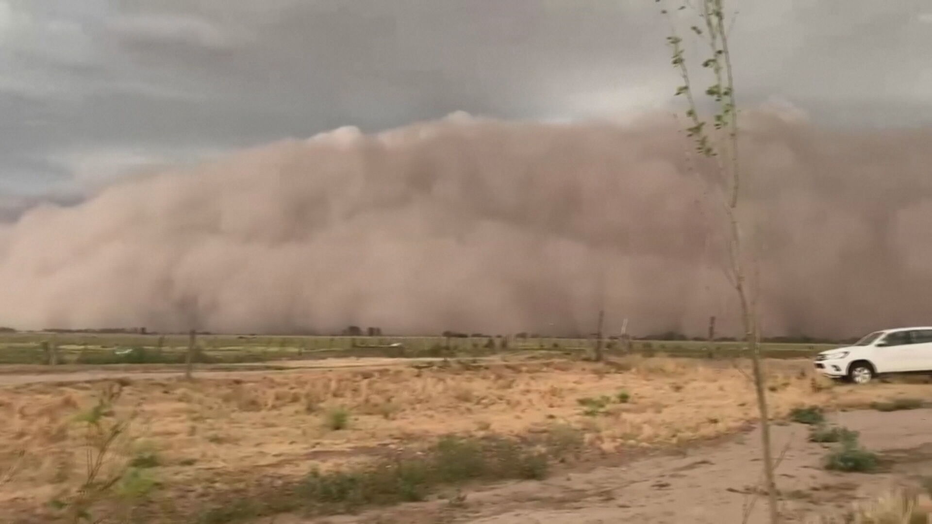 Tempestade de areia encobriu carros e árvores na Argentina 
