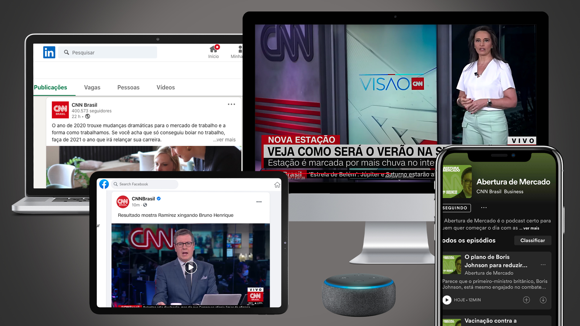 CNN aumentou o alcance de seu conteúdo por meio das redes sociais e podcasts