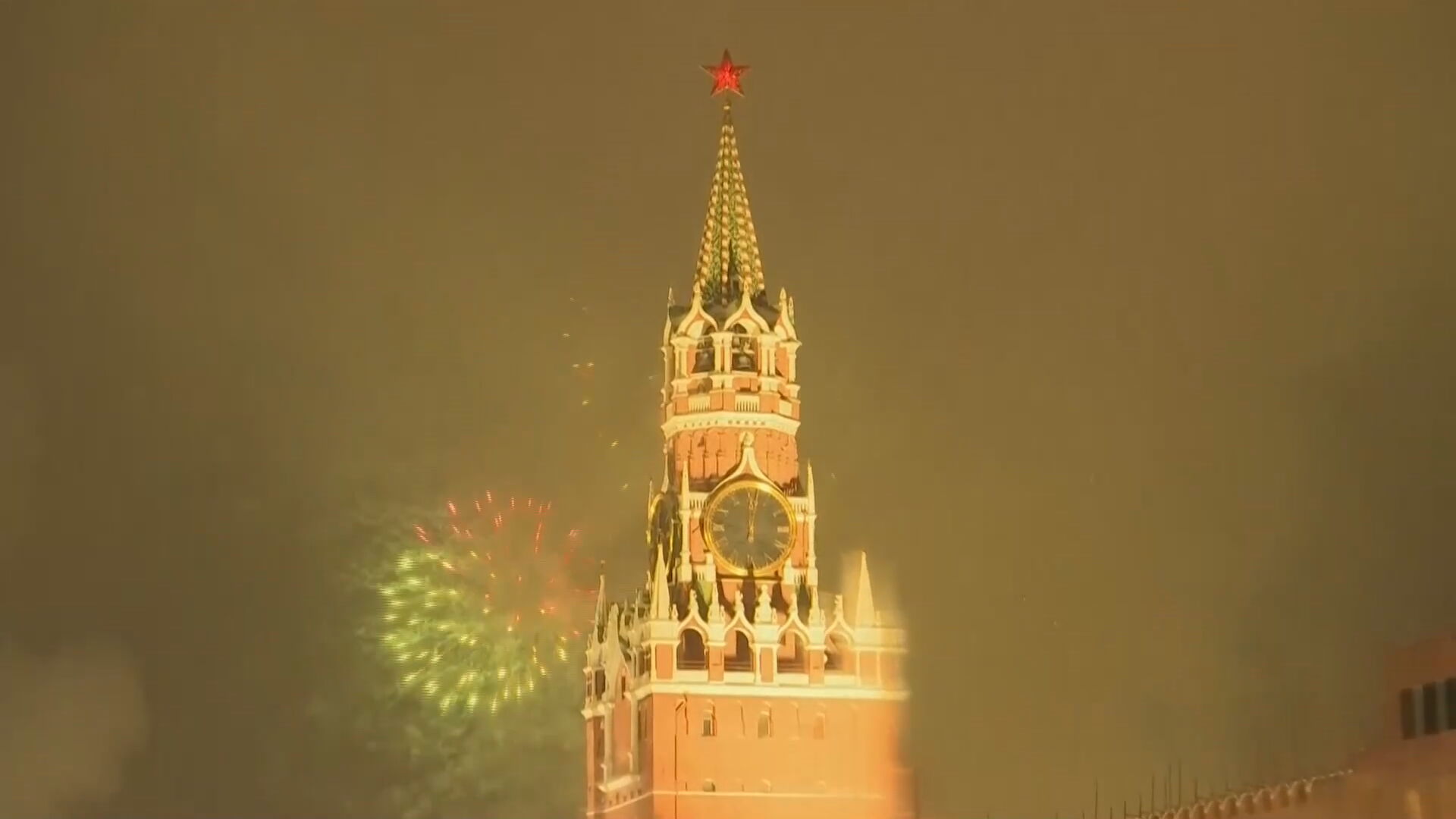 Virada do ano na Praça Vermelha, em Moscou (31.dec.2020)