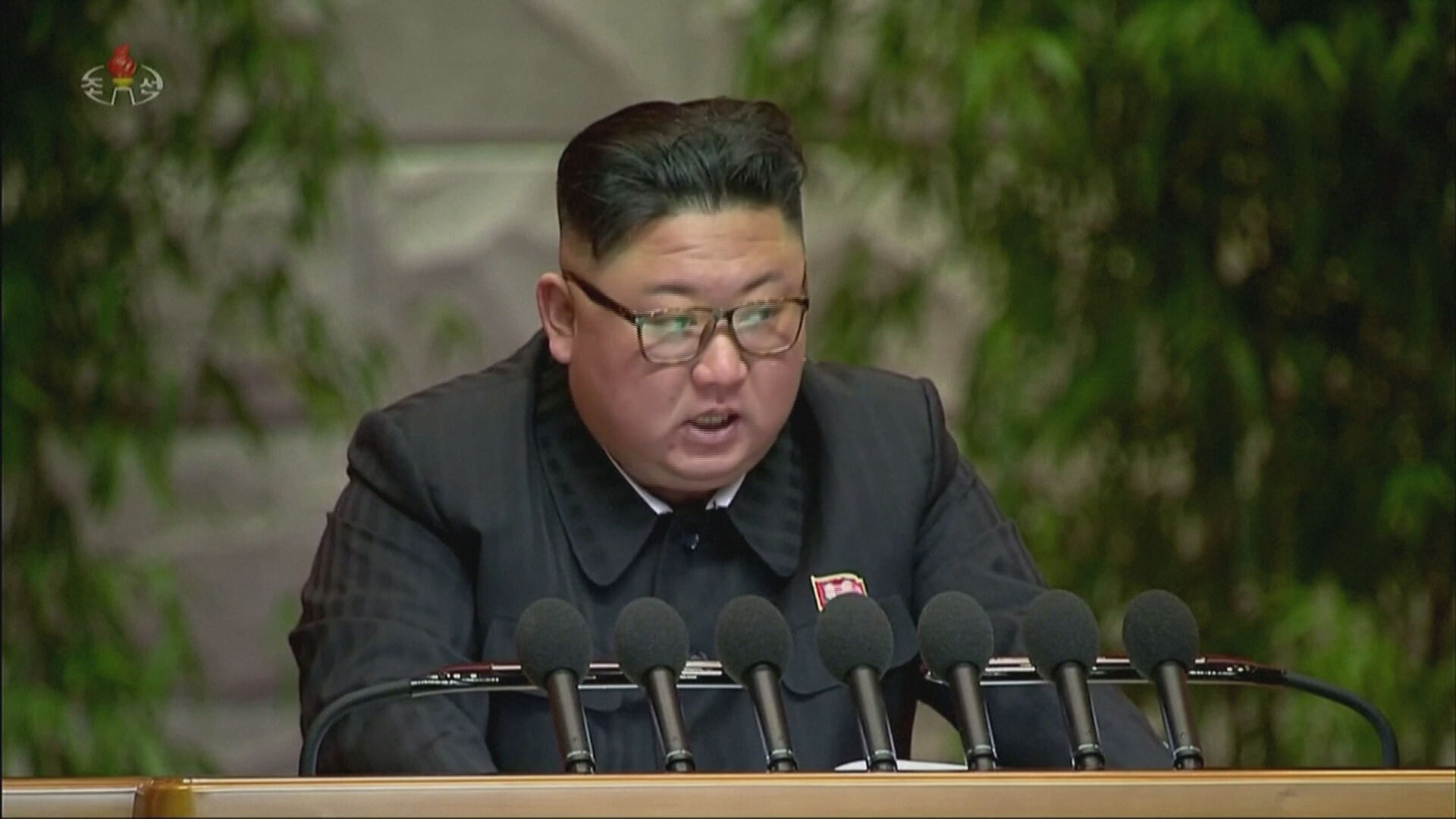 Kim Jong Un em congresso na Coreia do Norte