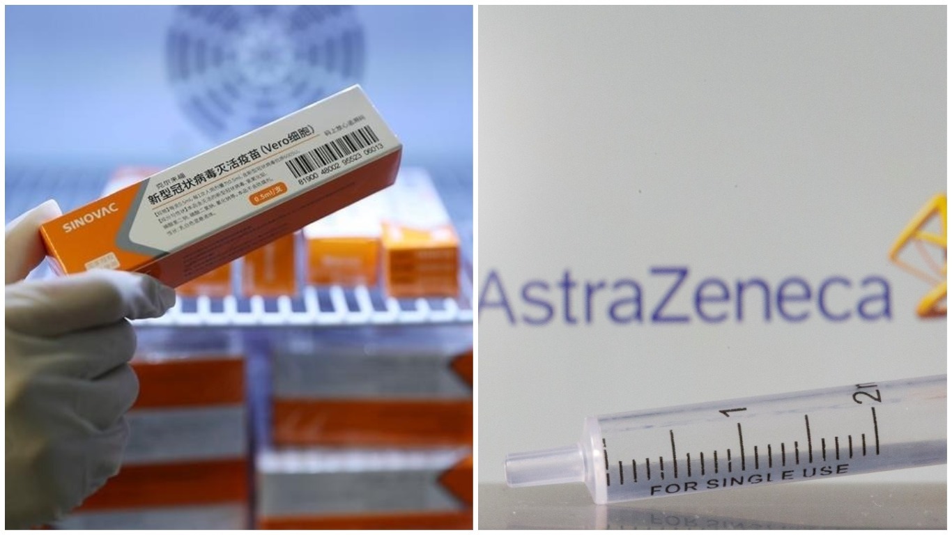 montagem coronavac astrazeneca