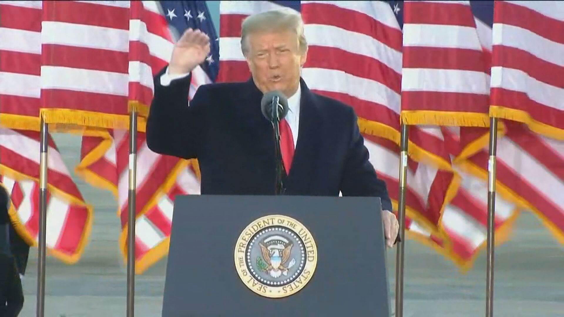 Donald Trump fez o último discurso como presidente dos EUA (20.jan.2021)