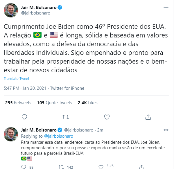 Bolsonaro Biden