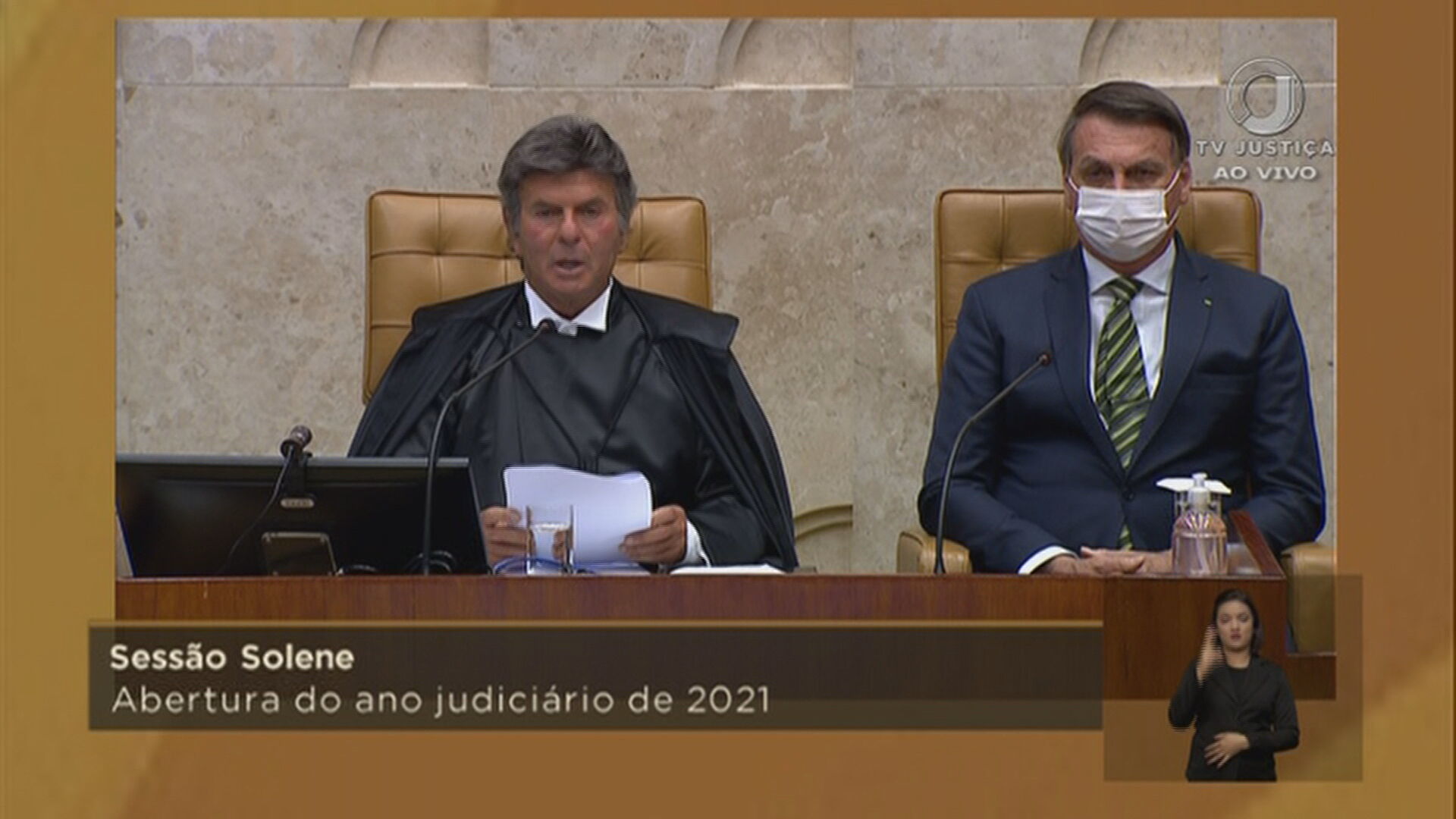 Ministro Luiz Fux e Jair Bolsonaro