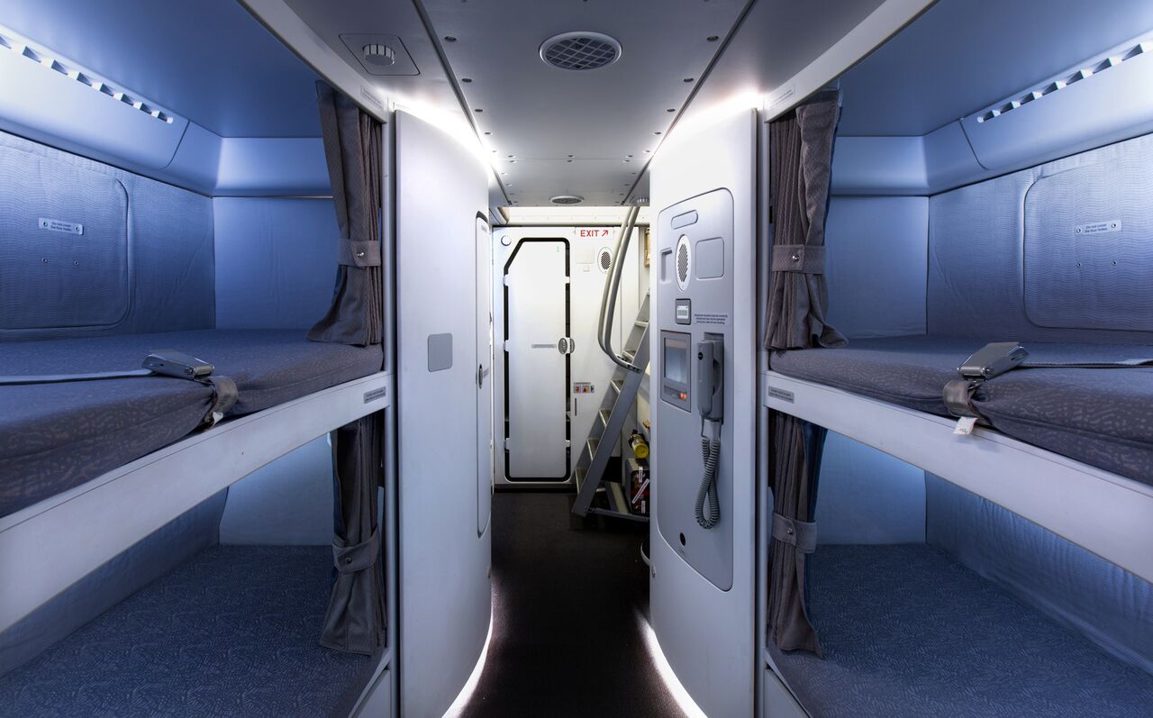 Quarto de tripulação em avião