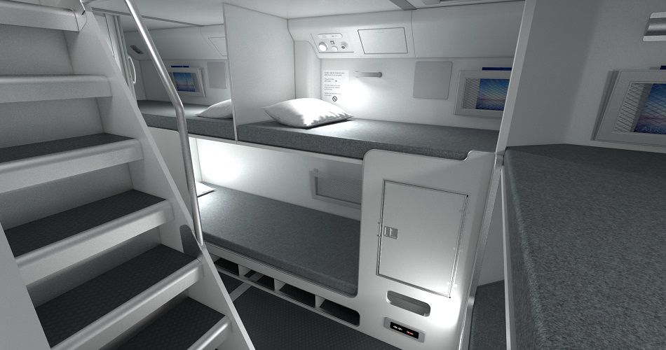 Quarto de tripulação em avião