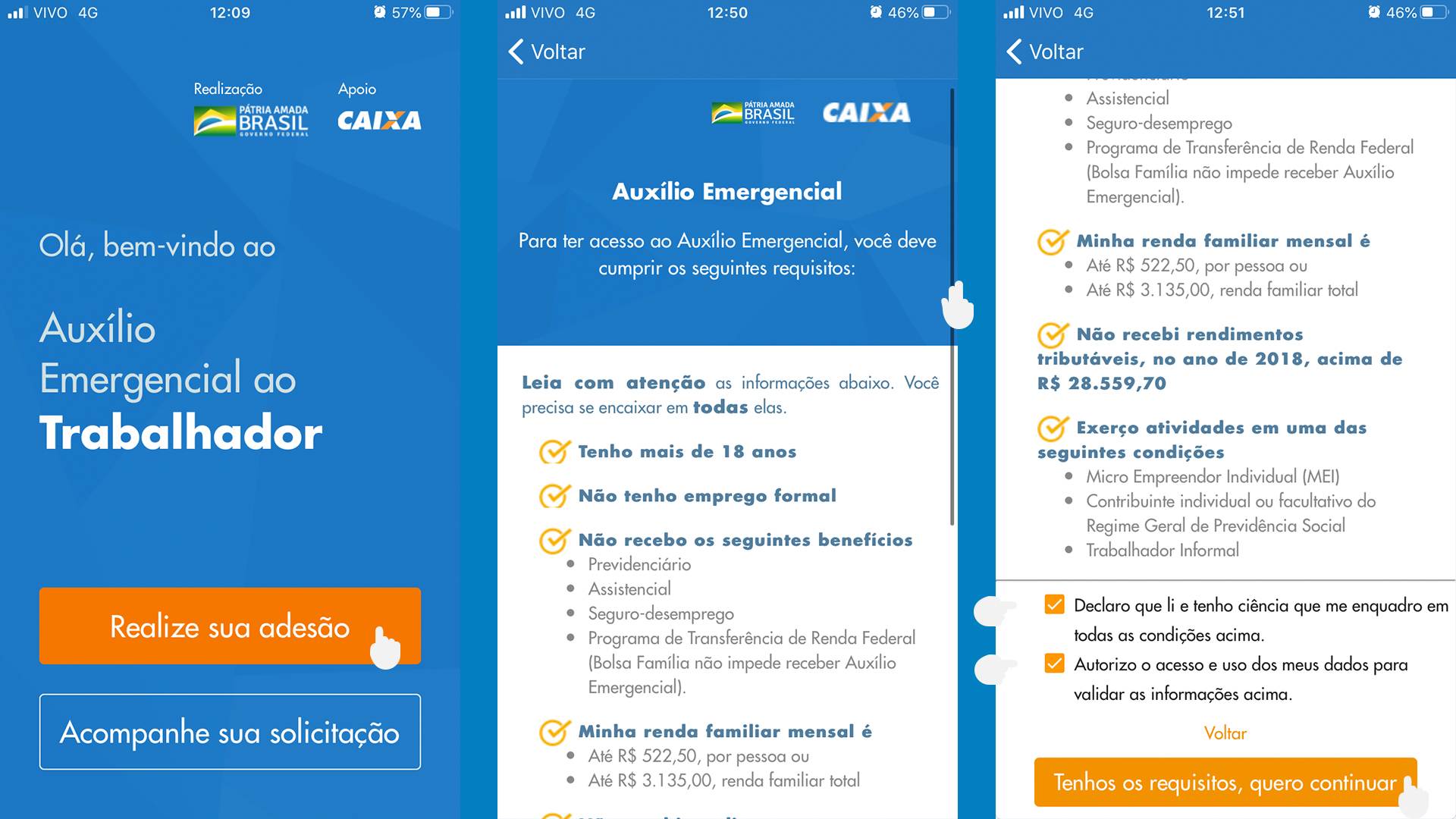 App Caixa Auxílio Emergencial passo a passo 02