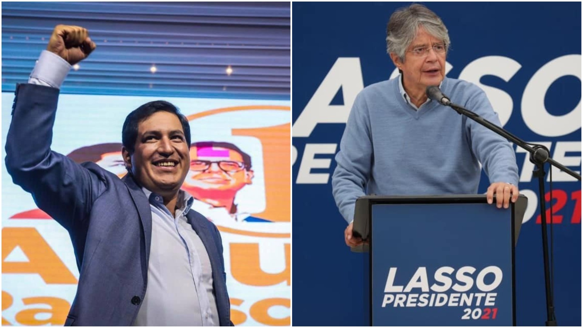 Andrés Arauz e Gullermo Lasso