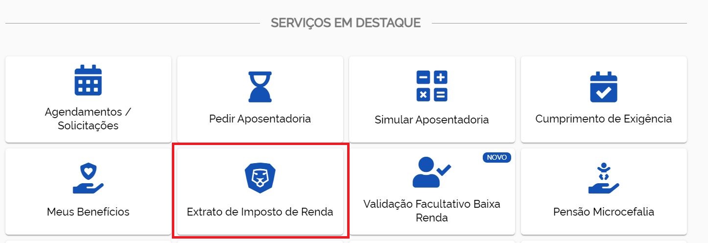 Extrato do Imposto de Renda do INSS