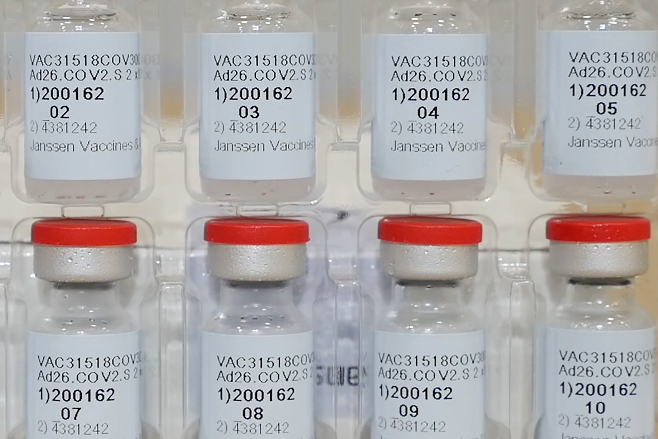 Frascos da vacina da Johnson & Johnson contra Covid-19