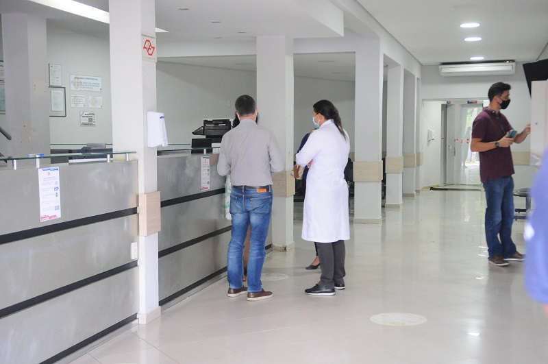 Corredor do Hospital Metropolitano para atendimento de pacientes com Covid-19