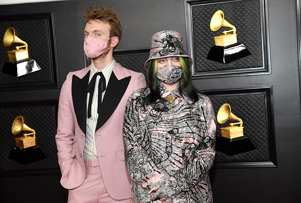 Finneas e Billie Eilish participam do 63º Prêmio Grammy, em Los Angeles, 14 de m