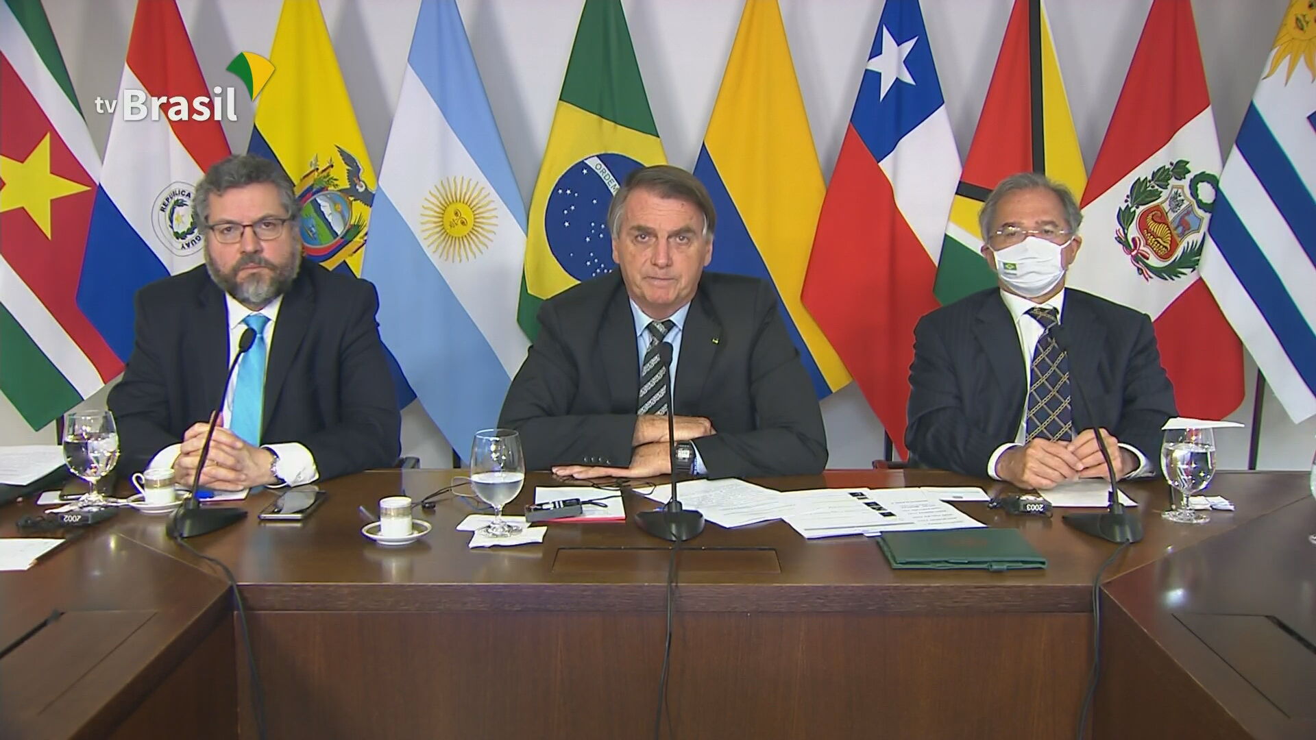 Jair Bolsonaro, Ernesto Araújo e Paulo Guedes