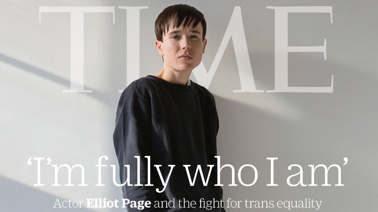 Elliot Page, primeiro homem trans na capa da revista Time