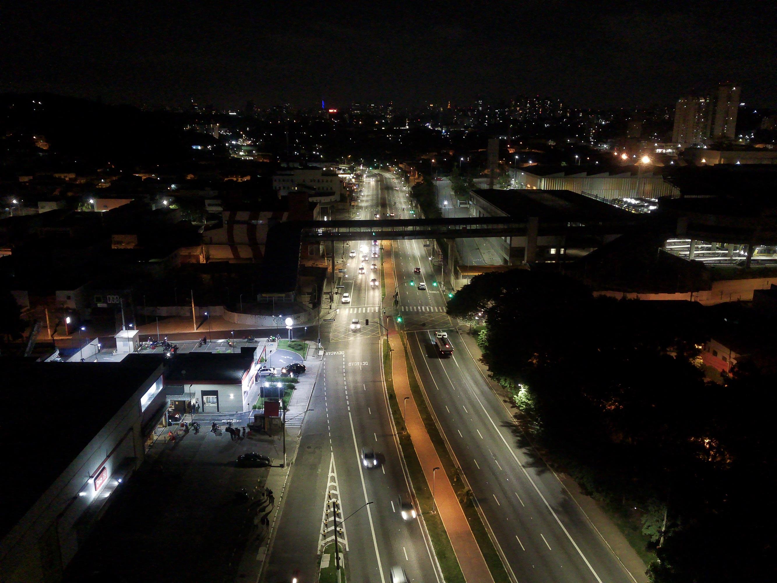 Vista aérea de São Paulo durante a Fase Emergencial