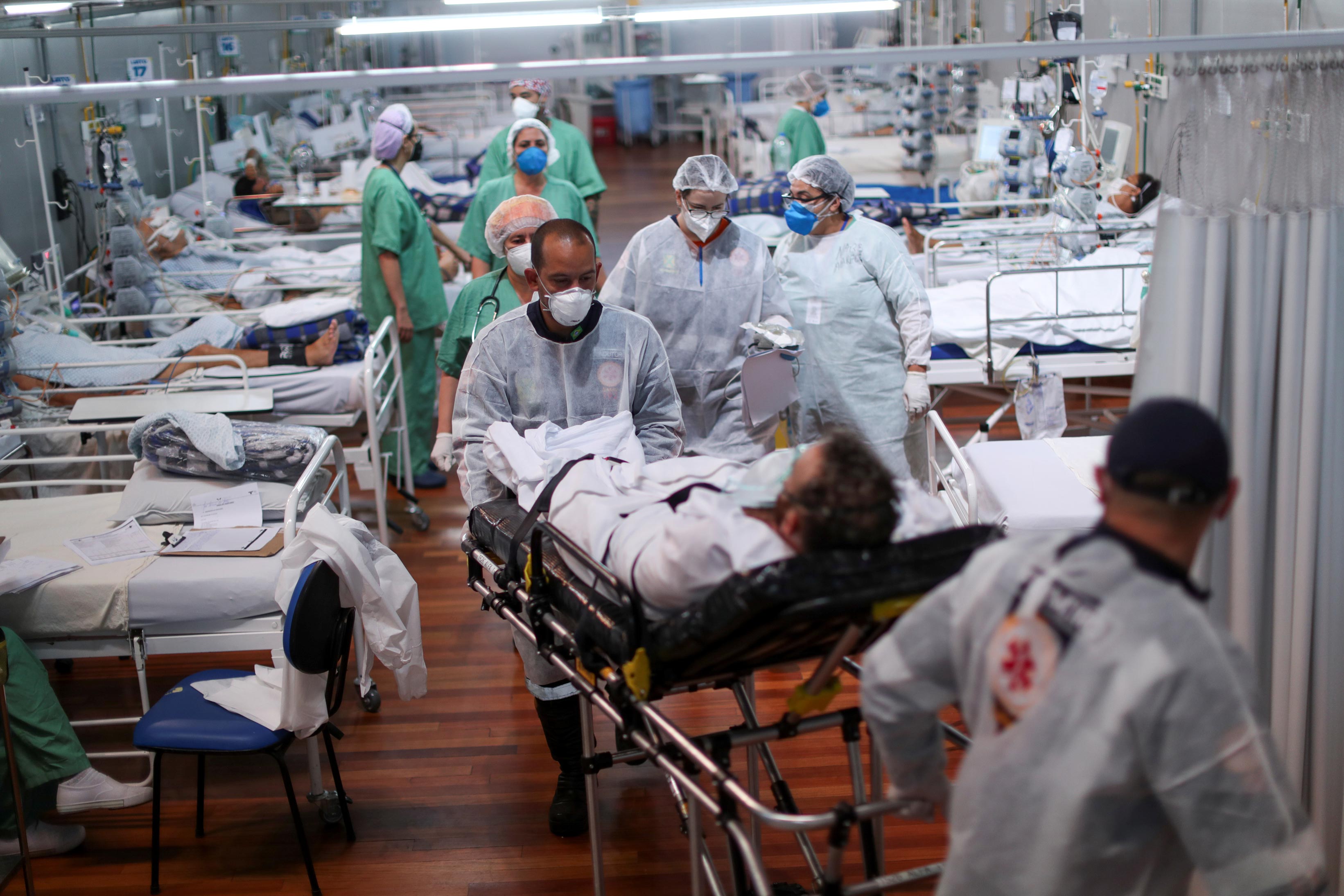 Hospital de campanha para pacientes da Covid-19 em Santo André (SP)