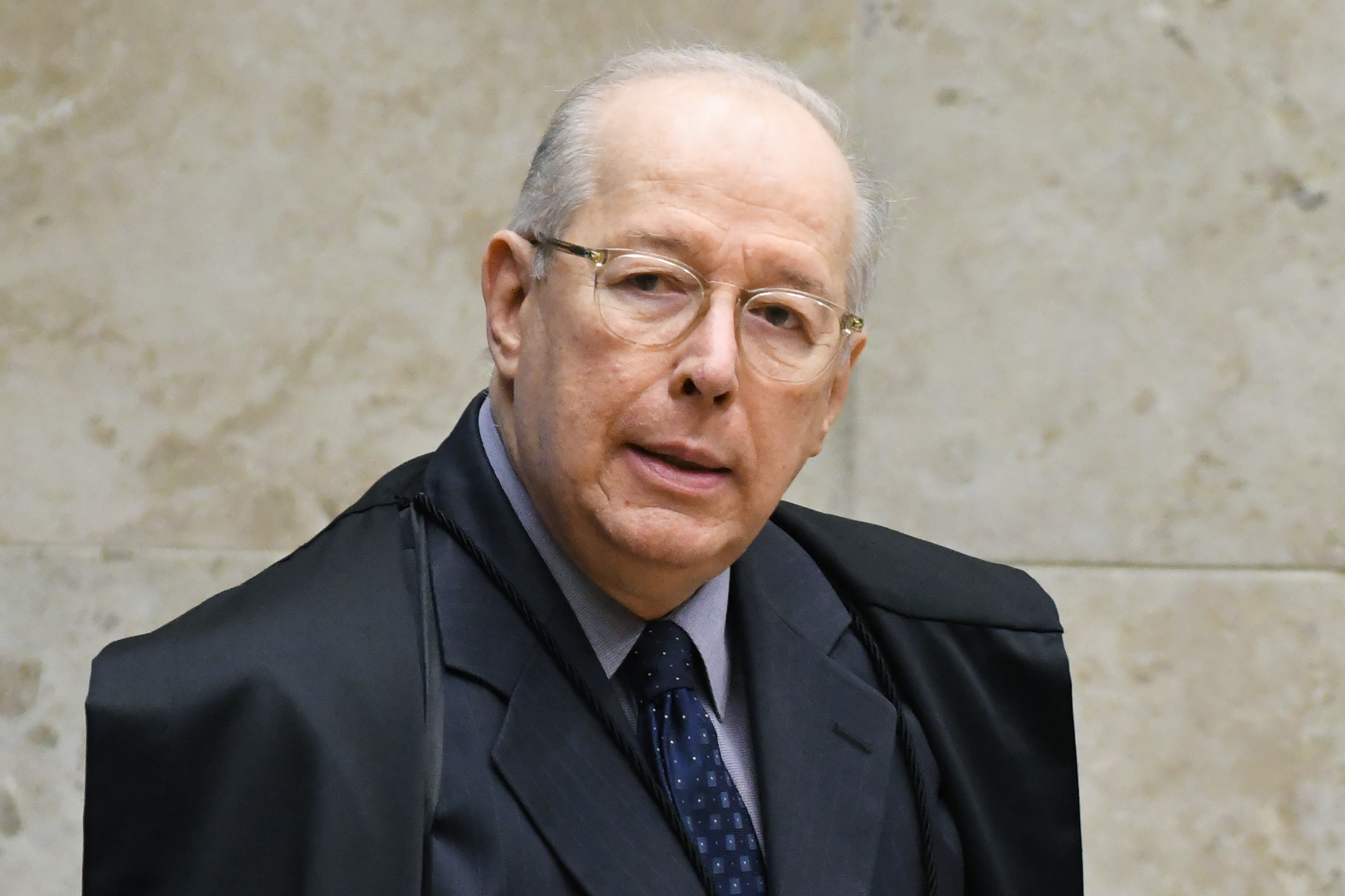 O ministro Celso de Mello durante sessão do STF em 7 de novembro de 2019