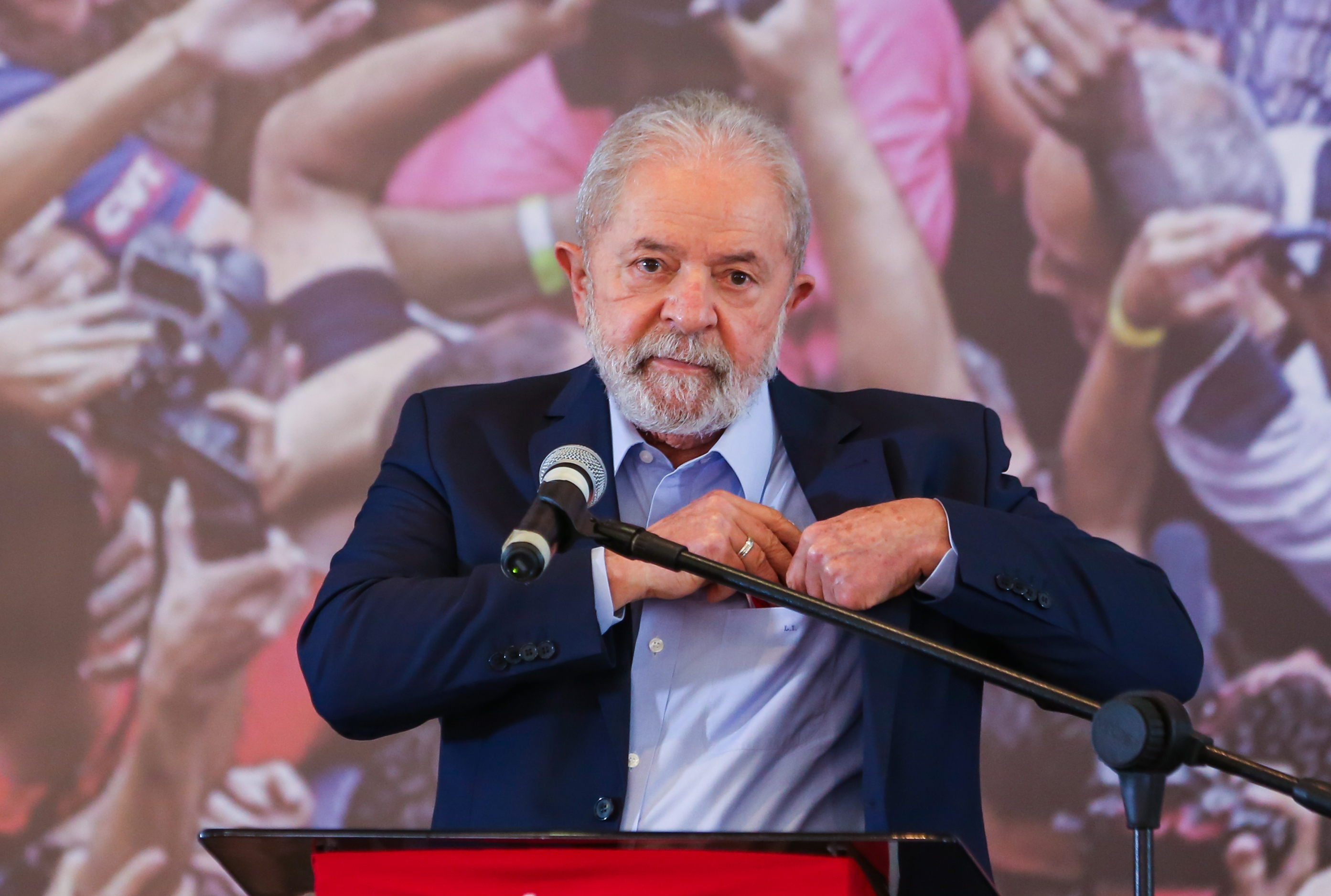 Ex-presidente Lula durante discurso