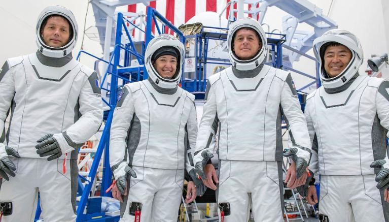 Astronautas em missão da SpaceX