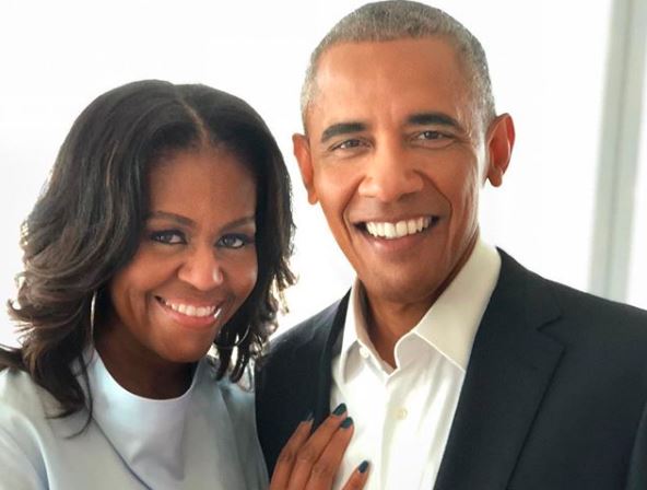 O ex-presidente dos Estados Unidos, Barack Obama, e a ex-primeira-dama, Michelle