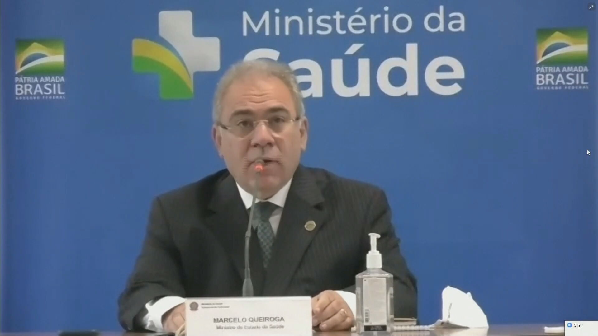 Marcelo Queiroga, ministro da Saúde, durante coletiva de imprensa 