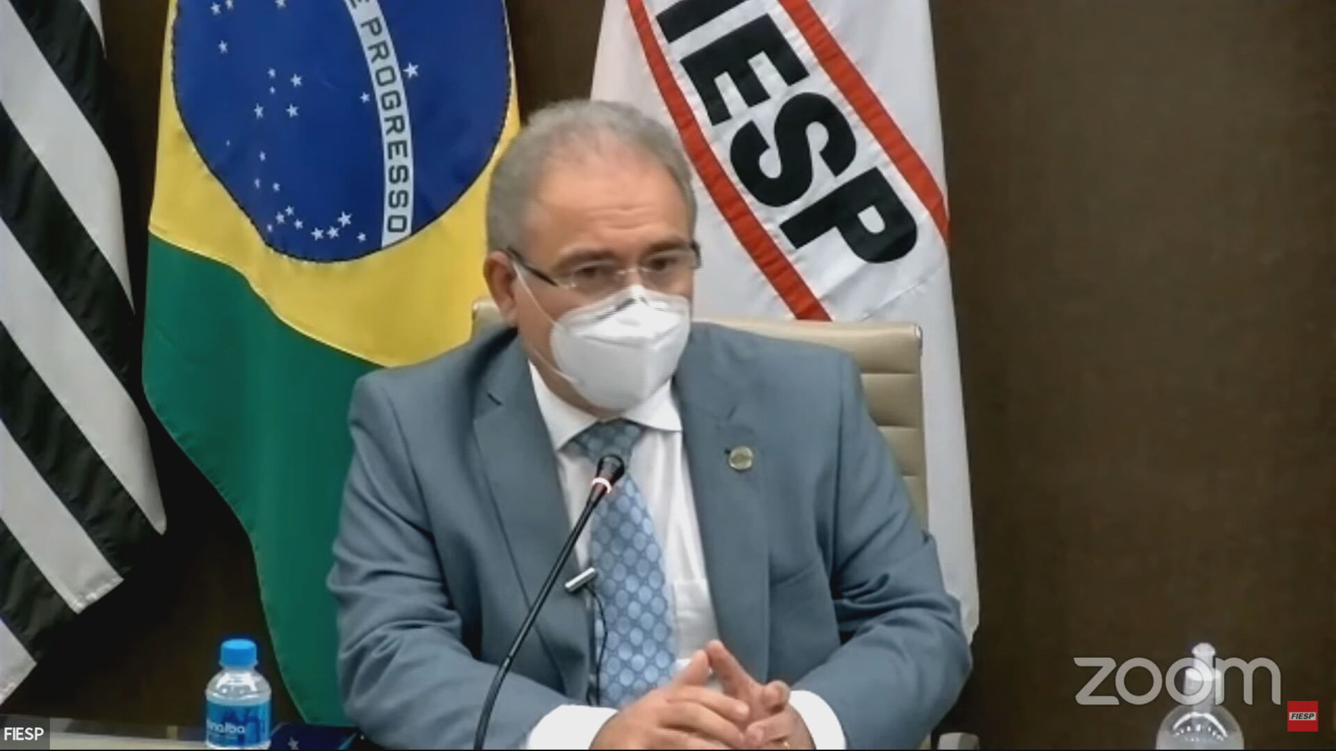 O ministro da Saúde, Marcelo Queiroga, durante evento em São Paulo