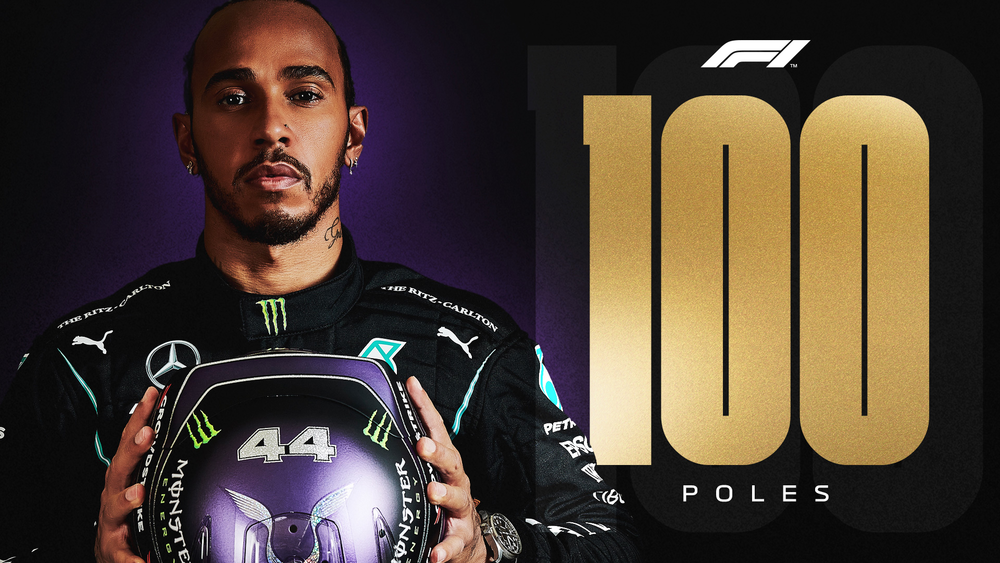 Lewis Hamilton é o primeiro piloto de F1 a atingir a marca de 100 pole position