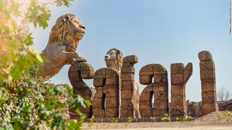  Etawah Safari Park, no estado de Uttar Pradesh,