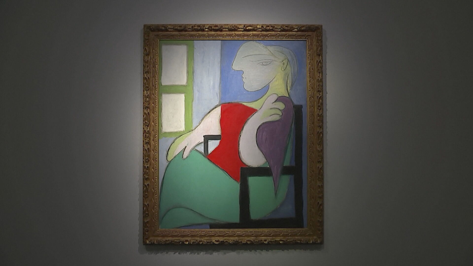 Quadro "Mulher sentada junto a uma janela" de Pablo Picasso, feito em 1932 (14.m