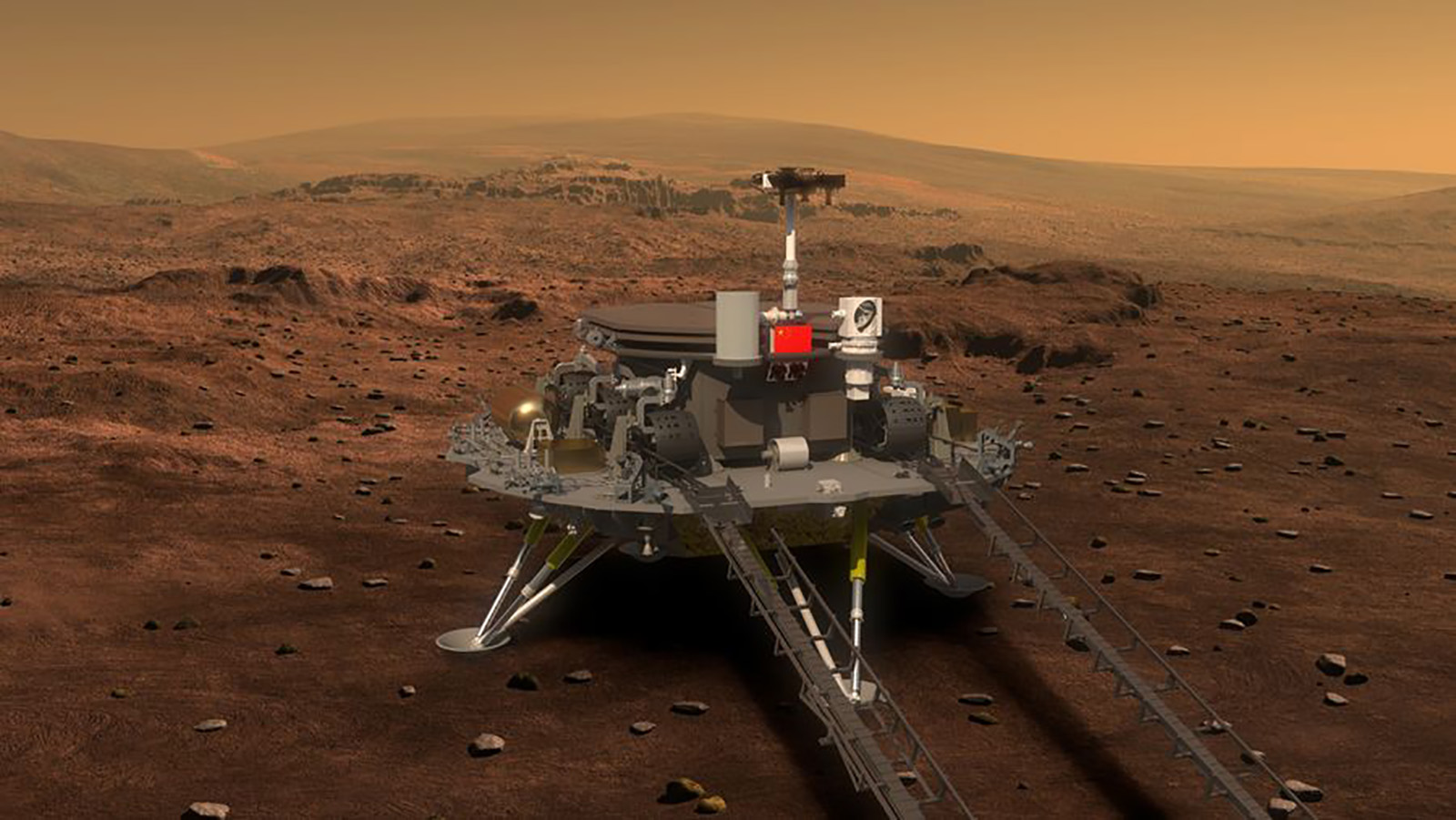 Tianwen-1 pousou em Marte