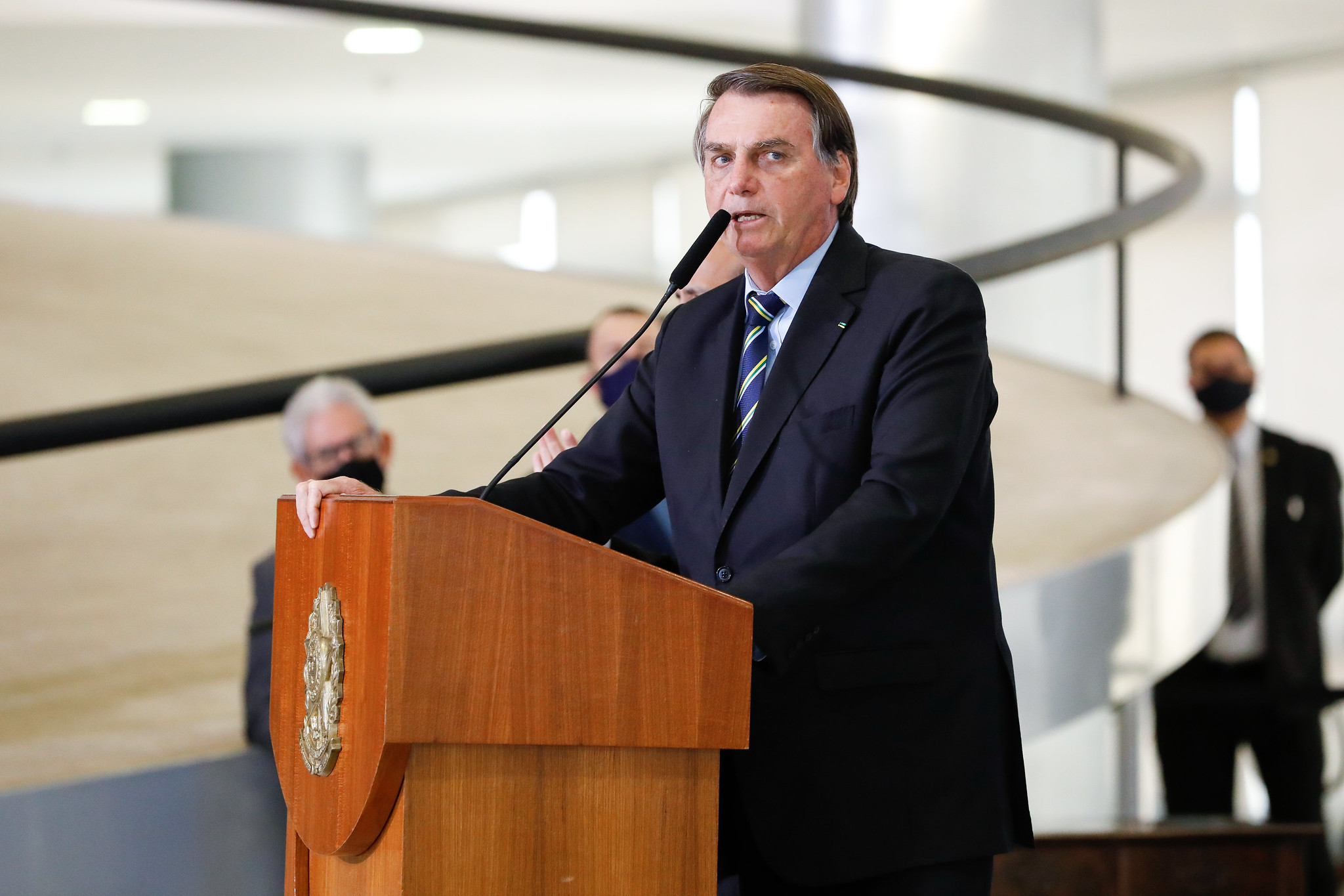 Presidente Jair Bolsonaro durante anúncio do programa "Adote um Parque" - (Brasí
