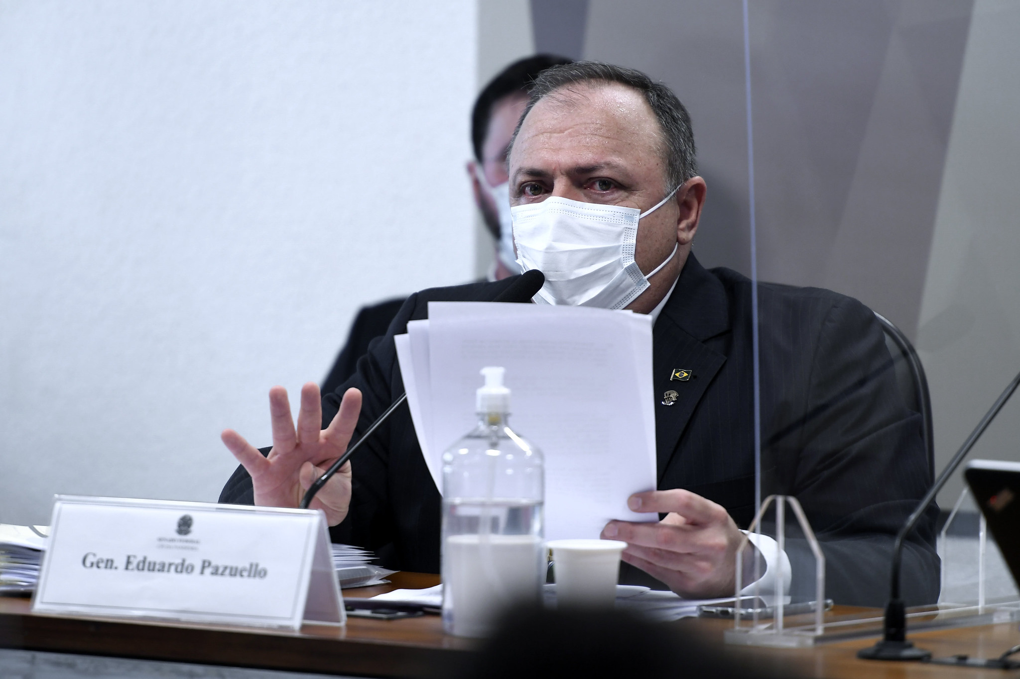 Eduardo Pazuello, ex-ministro da Saúde, em oitiva na CPI da Pandemia