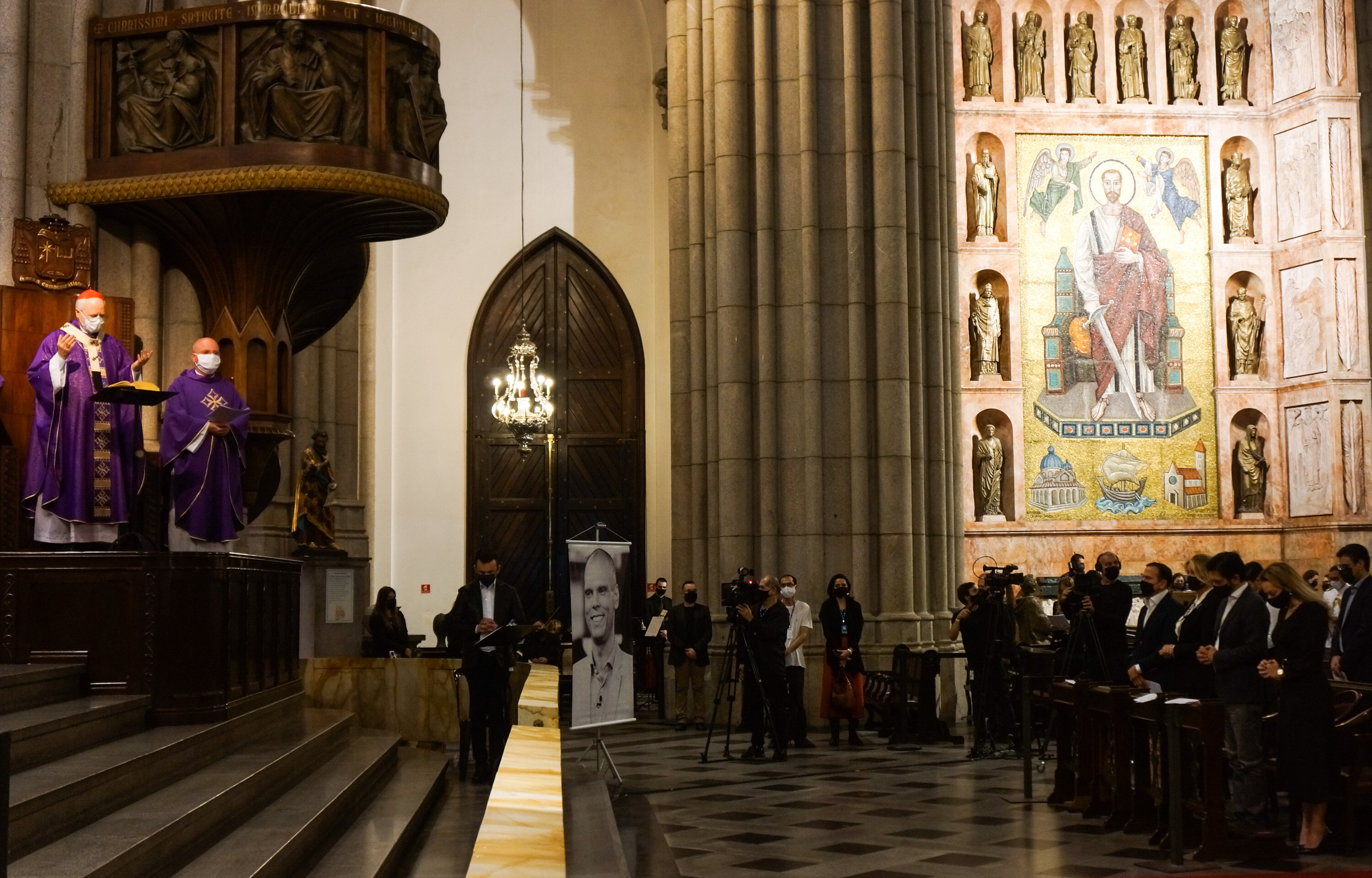 Missa de sétimo dia pela morte do ex-prefeito Bruno Covas, na Catedral da Sé, SP