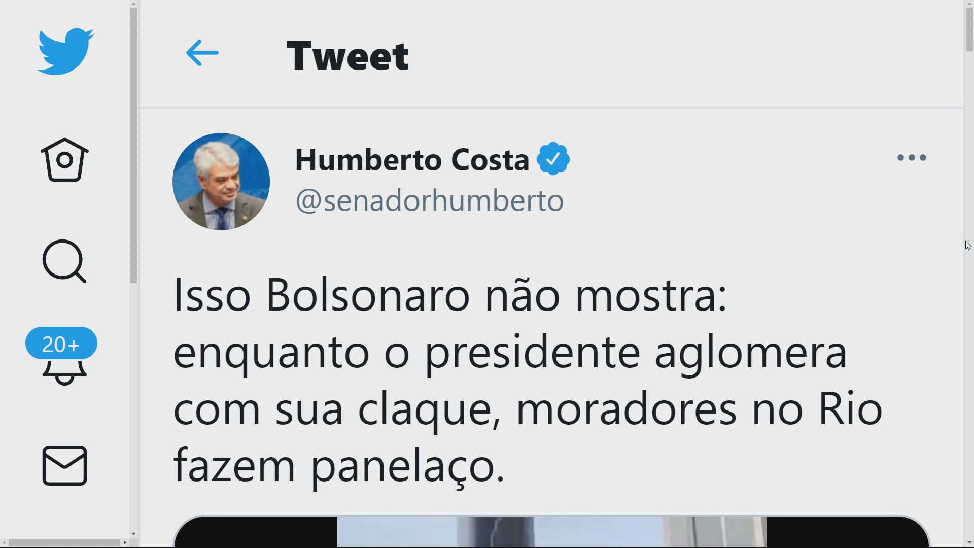 Tweet Senador Humberto Costa (PT-PE)