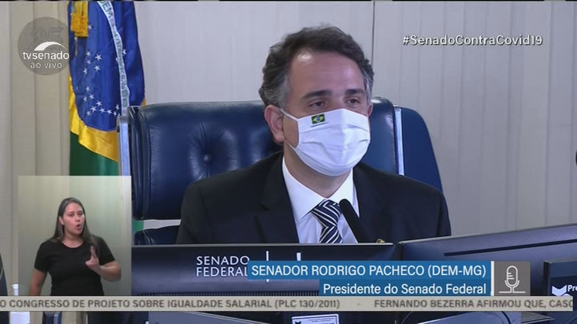 O presidente do Senado, Rodrigo Pacheco (DEM-MG), criticou as aglomerações