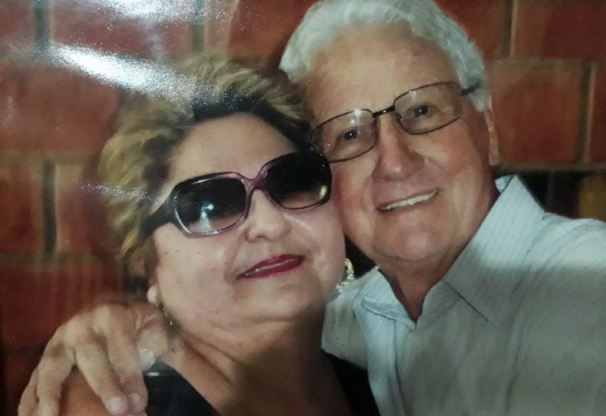 Alfa Barbosa e o marido Gilberto