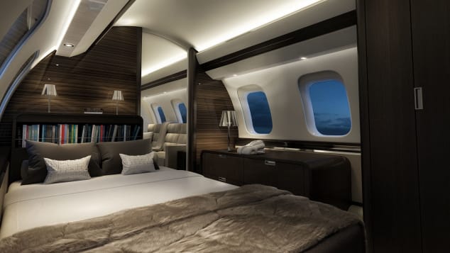 Uma suíte privada a bordo do Global 7500