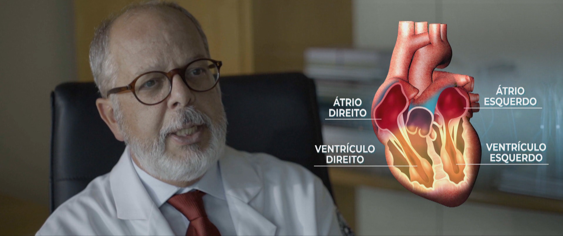 O médico Paulo Pêgo fala sobre o uso do coração artificial/ Reprodução