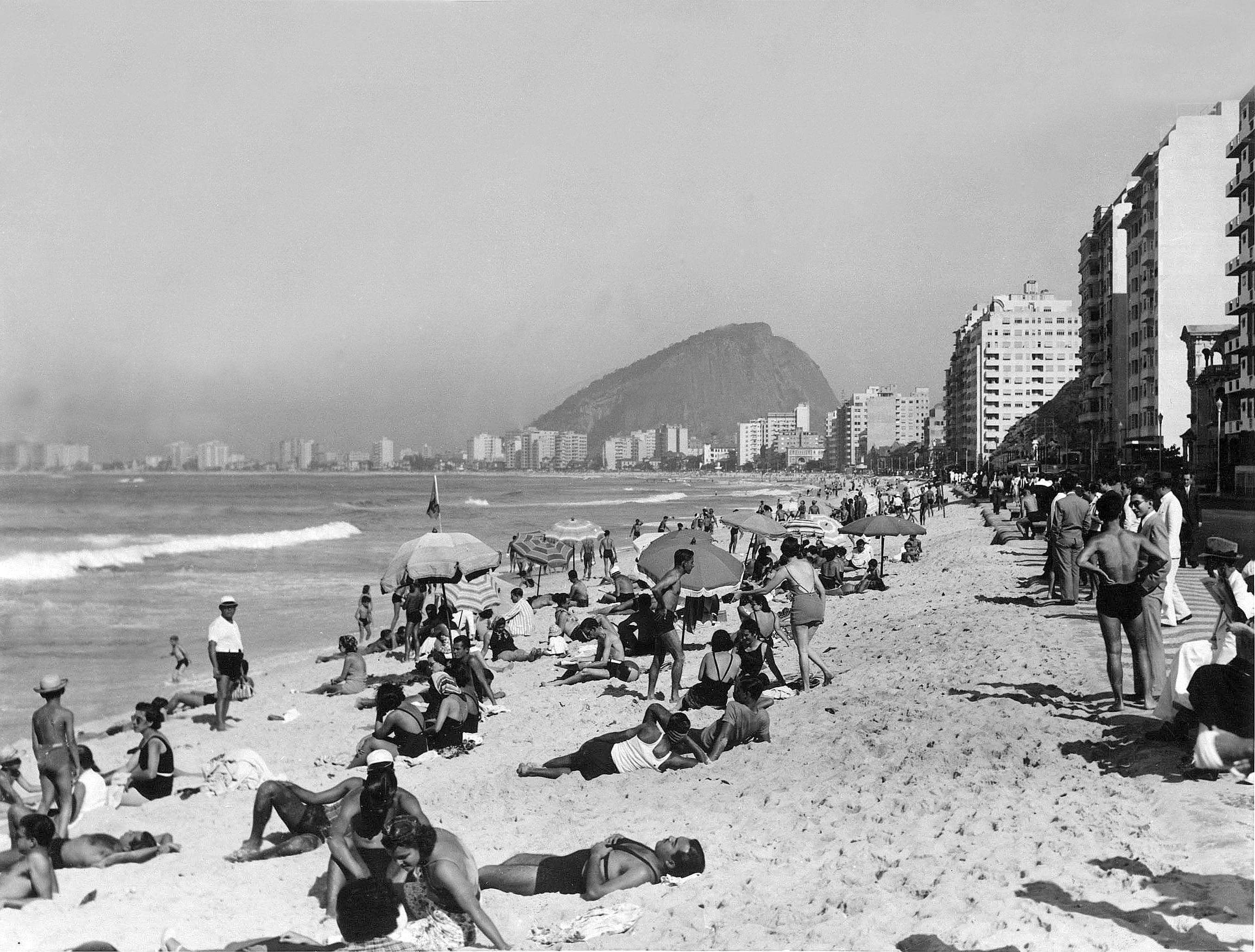Praia no Rio na década de1950