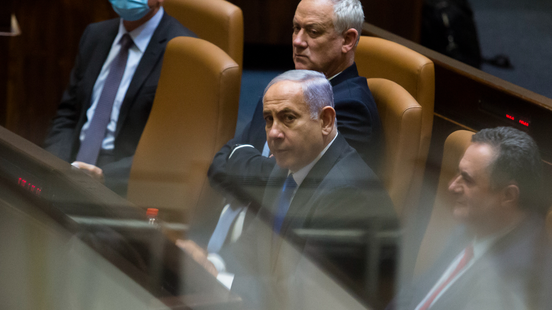 Benjamin Netanyahu durante sessão do parlamento