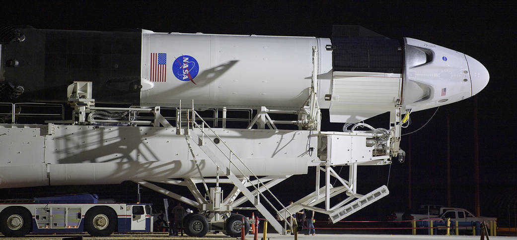 O foguete Falcon 9, da SpaceX