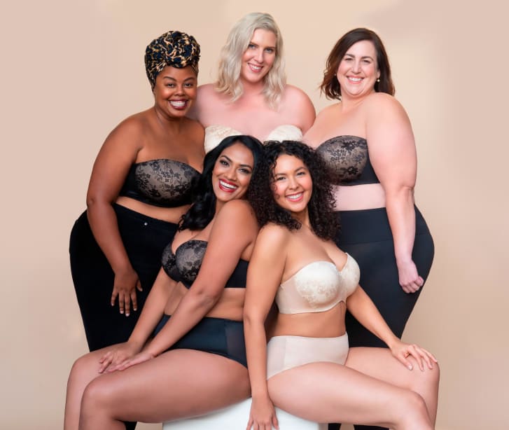 Modelos da Curvy Culture, marca especializada em lingeries