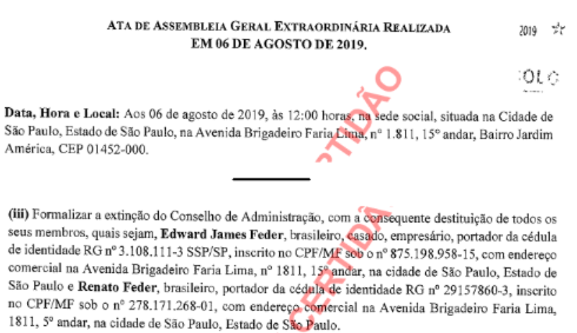 Ata que registra extinção do Conselho de Administração da Multilaser