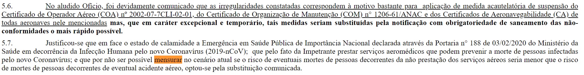 Anac alerta sobre riscos de voo da rima