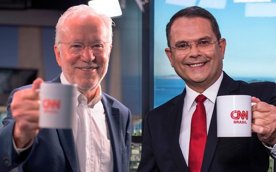 Os novos comentaristas da CNN, Alexandre Garcia e Sidney Rezende