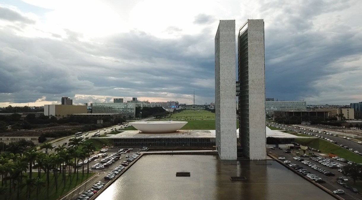 Vista do Congresso Nacional, em Brasília: PEC Emergencial está em tramitação no Senado