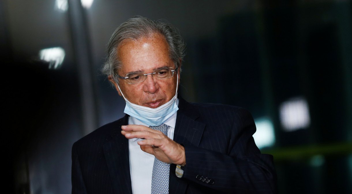 O ministro da Economia, Paulo Guedes: economia está a caminho de recuperação em V