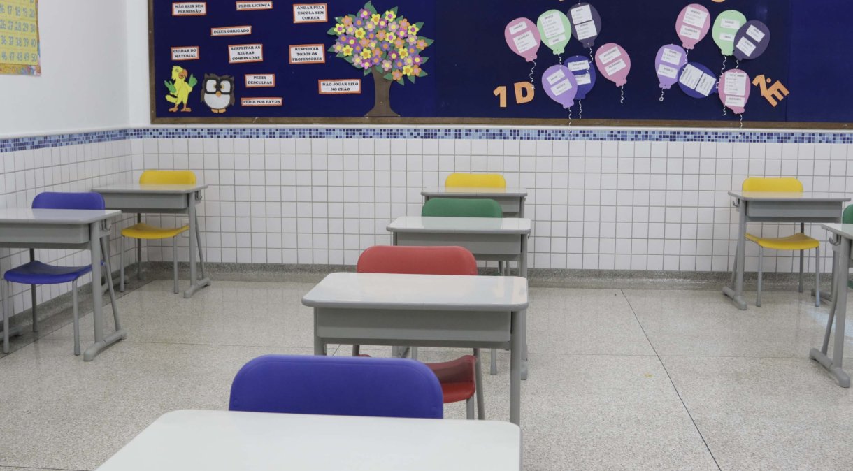 Escola particular em Campinas, São Paulo, se prepara para retomar aulas presenciais