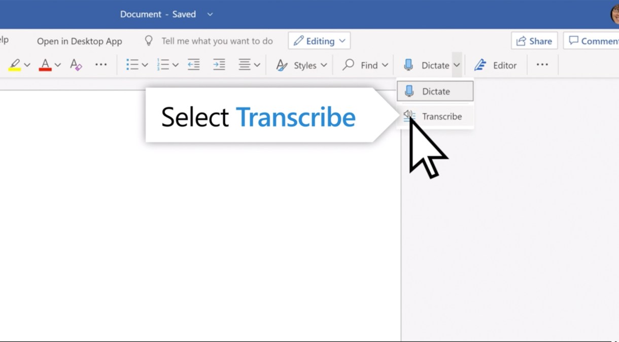 Nova função do Microsoft Word permite transcrever áudios
